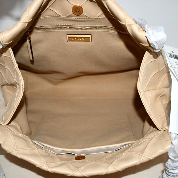 Tory Burch Fleming Chain Quilted Leather Hobo Bag in Vanilla soft serve # 162450 - Picture 2 of 7